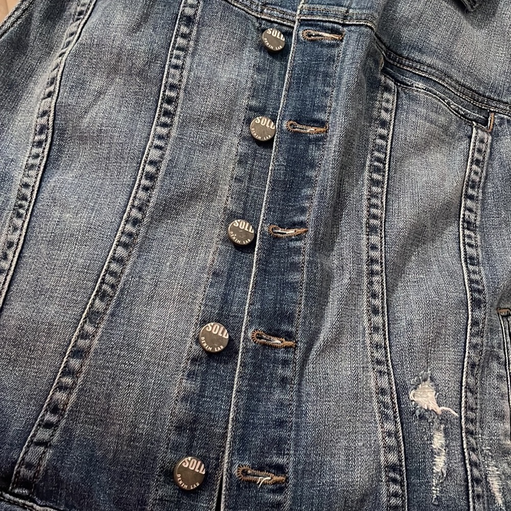 Sold Design Lab Distressed Denim Vest - Picture 4 of 4